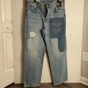 Levi's Men's Light Blue Patchwork Jeans